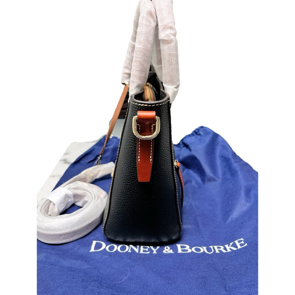 DOONEY & BOURKE Janine Satchel Crossbody Black Brown with Wallet & Dustbag - Picture 4 of 16